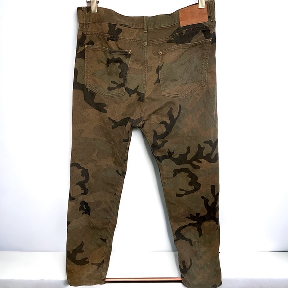Authentic Louis Vuitton X Supreme jacquard denim  camo pants 5 pockets 32X33 - Picture 3 of 16